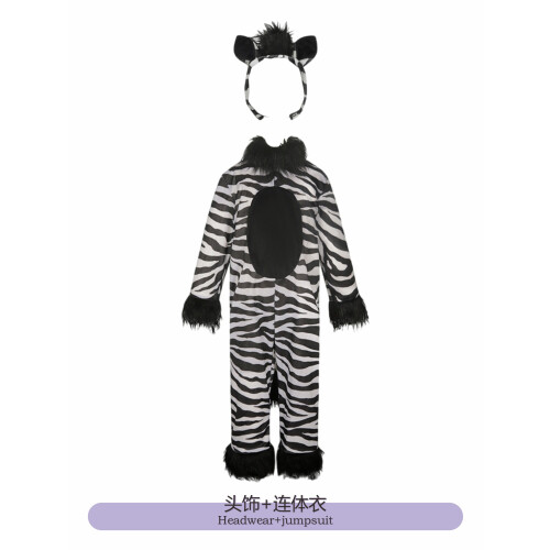 Halloween Vuxenkostym Zebra Barn L