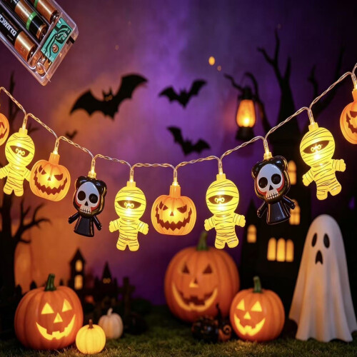 Halloween LED Pumpa Spöke Ljusslinga Spöke 2