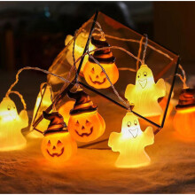 Halloween LED Pumpa Spöke Ljusslinga Mix C