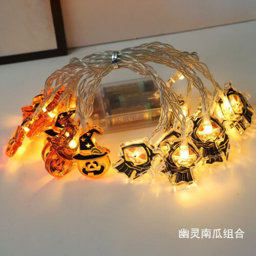 Halloween LED Pumpa Spöke Ljusslinga Mix B2