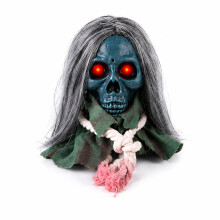 Zabawka w kształcie czaszki na Halloween w kolorze niebieskim