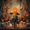 Halloween elektrisk spökdocka röstglöd pumpahuvud 4