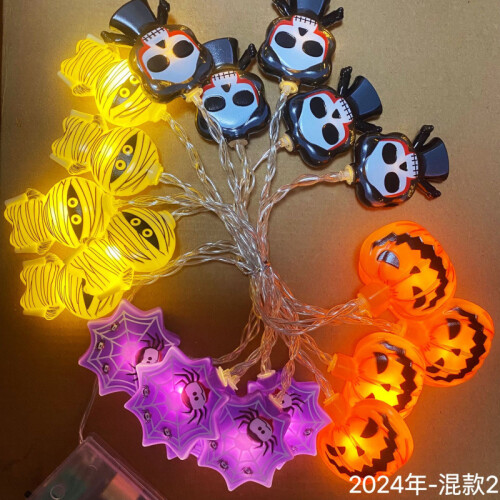 Halloween LED Pumpa Spöke Ljusslinga Mix 2
