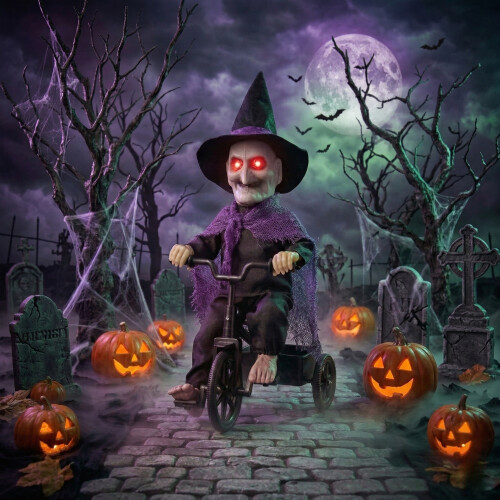 Halloween elektrisk spökdocka röstglöd pumpahuvud 2