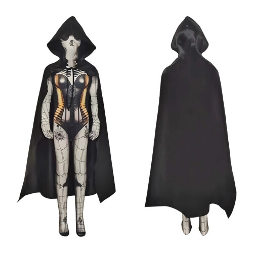 Halloween Kids Party Costume Suit Skeleton (Suit + Mask) 160(M) 1