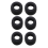 Siliconen ringen voor brillen - Antislip Black 1