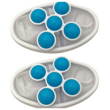 Schwimmender Waschmaschinen-Fusselentferner Haar-Fänger 2er-Pack Blue