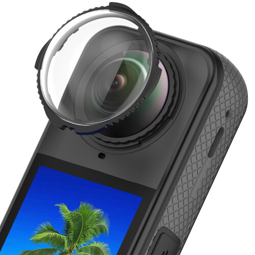 Optisches Glas-Schutzlinsenabdeckung kompatibel mit Insta360 X5 Black 1