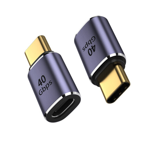 TYPE-C Buchse auf TYPE-C Stecker Adapter, Gerader Kopf, 2er-Pack, 40 Gbit/s 1
