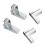 F-type Glasklem Groot Glanzend — Verstelbare Planksteun van Zinklegering, 2-pack 2