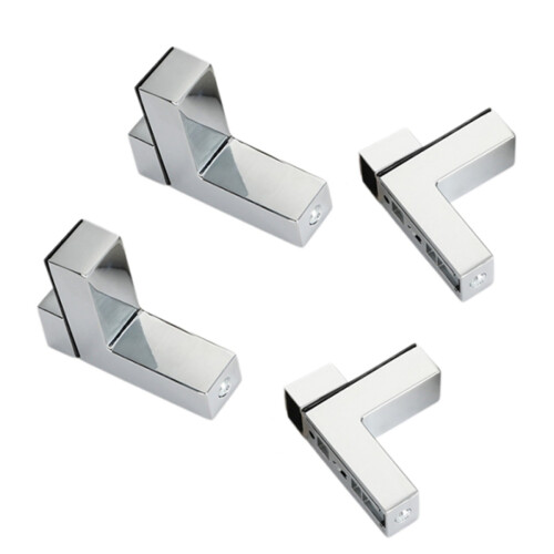 F-type Glasklem Groot Glanzend — Verstelbare Planksteun van Zinklegering, 2-pack 1