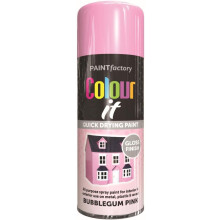 RAPIDE Colour It Spray Paint Performance Quick Drying Wood Bubblegum Pink 400ml