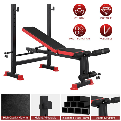 Adjustable Weight Bench Set, 250KG Foldable Workout Bench Press for Strength Training Home Gym 1