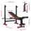 Adjustable Weight Bench Set, 250KG Foldable Workout Bench Press for Strength Training Home Gym 6