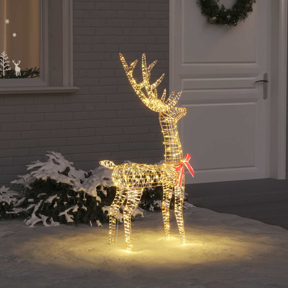 Vidaxl 3D Reindeer 140 Leds Warm White 128 Cm Pet