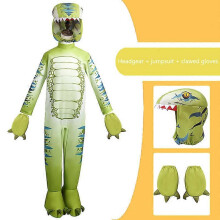 (M(115-125), 3 piece set) Halloween dinosaur children's clothes Rex Tyrannosaurus rex cosplay jumpsuit costumes