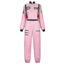 (XXXL, Pink) Astronaut Costume Space Suit For Adult Cosplay Costumes Zipper Halloween Costume Couple Flight Jumpsuit Plus Size Uniform