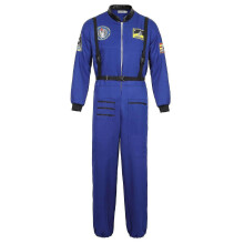 (XXXL, Blue for Men) Astronaut Costume Space Suit For Adult Cosplay Costumes Zipper Halloween Costume Couple Flight Jumpsuit Plus Size Uniform