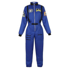 (XXXL, Blue for Women) Astronaut Costume Space Suit For Adult Cosplay Costumes Zipper Halloween Costume Couple Flight Jumpsuit Plus Size Uniform