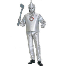 (L, men) Tin Boy Costume Halloween Boys Book Character Costumes For Kidsadult Tin Man Costume For Men, Silver Tin Woodsman