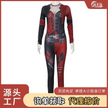 (140) Halloween cross-border new cos Harley Quinn jumpsuit cosplay tights new Harley Quinn cos