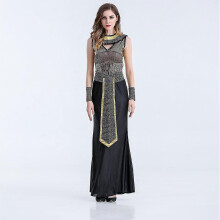 (M, Black) Ancient Egyptian Cleopatra Costume Adult Women Kigurumi Renaissance Princess Cosplay Halloween Carnival Costumes