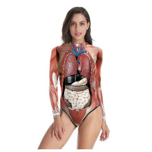 (XL, F0110) Halloween 3D Party Muscle Printed Jumpsuit Elastic Human Anatomy Body Bodysuit Cosplay Costume Catsuit
