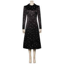 (XXXL, Male) Wednesday Cosplay Costume Addams Coat Fantasia Ladies Outfits Halloween Carnival Suit For Disguise Female Role Play