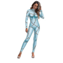 (M, A) Women Nightmare Before Christmas Sally Costume Cosplay Party Jumpsuit Bodysuit Halloween Gifts