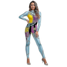 (M, B) Women Nightmare Before Christmas Sally Costume Cosplay Party Jumpsuit Bodysuit Halloween Gifts
