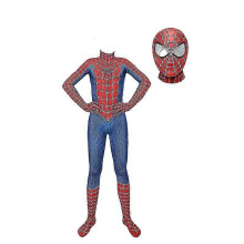 (140cm, costume mask B) Stock Myers Spiderman Tights Adult Man Cosplay Superhero Halloween Costume