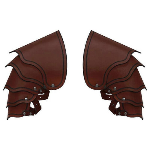 (Dark brown) Men Shoulder Armor Steampunk Armor for Halloween Cosplay