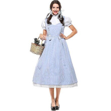 (S) Blue Dorothy Wizard of Oz Costume Dress Women Adult Halloween Classic Costumes Cosplay