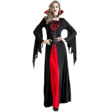 (S) Vampire Costume For Women, Gothic Female Vampire Halloween Costume