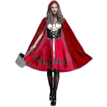 (XL) Womens Adults Cosplay Little Red Riding Hood Costume Halloween Carnival Party Fancy Dress Tw