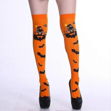 (L, socks) Halloween Christmas Cosplay Halloween Embroidered Maid Costume Pumpkin Maid Costume Bat Vampire Maid Magic Witch