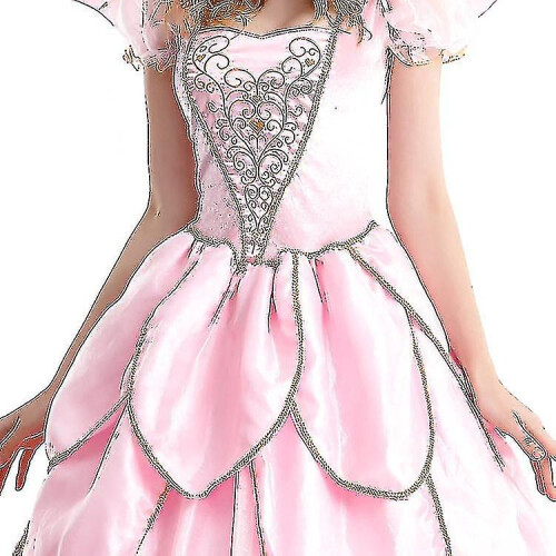 (L) Halloween Roze Feeënkostuum Peetmoederkostuum 2