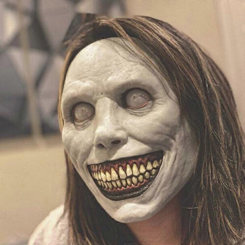 (White) Horror Mask Exorcism Mask Halloween Horror Demon Creative Mask 1
