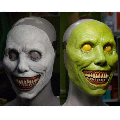 (White) Horror Mask Exorcism Mask Halloween Horror Demon Creative Mask 2