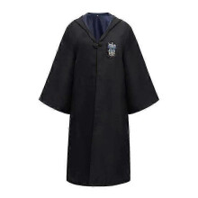 (S, Ravenclaw Magic Robe) Halloween Premium Cosplay Robe Costume Hooded Dress Adult Unisex Costume