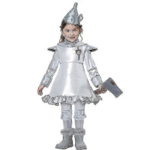 (L, girl) Tin Boy Costume Halloween Boys Book Character Costumes For Kidsadult Tin Man Costume For Men, Silver Tin Woodsman