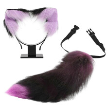 (Style 8) Animal Role Play Outfit Set Furry Animal Tail Costume and Plush Ear Headband for Women Halloween Cosplay Animal Costume 14