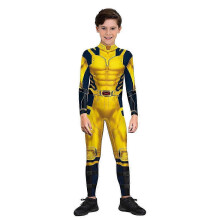 (L, Y1) 2024 Adult Children's Wolverine James Howlett Cosplay Costume Men Halloween Zenti Party Bodysuit Slim Yellow Fancy Jumpsuit