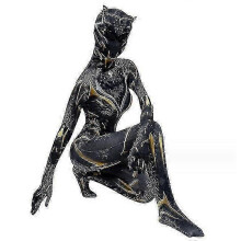 (170 cm) Dames Black Panther Bodysuit Halloween Cosplay Kostuum