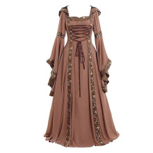 (S, Caqui) Disfraces góticos medievales renacentistas para mujer de Halloween, disponibles en tallas de la S a la 5XL.