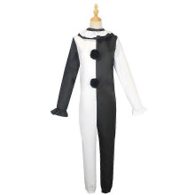 (XXL, Only Costume) Terrifier Art Clown Joker Cosplay Costume Men Jumpsuit Women Role Play Fancy Dress Up Horror Dress Suit Halloween Carnival Party