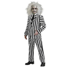 (XL) Costumi da festa di Halloween per adulti a tema Beetlejuice, con tema fantasma pazzo e travestimenti.