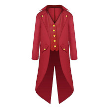 (XL, Red) Halloween Costumes Halloween Parent-Child Clothing Men's Retro Clothing Children's Mid-Length Punk Retro Tuxedo