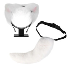 (Style 21) Animal Role Play Outfit Set Furry Animal Tail Costume and Plush Ear Headband for Women Halloween Cosplay Animal Costume 14
