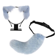 (Style 19) Animal Role Play Outfit Set Furry Animal Tail Costume and Plush Ear Headband for Women Halloween Cosplay Animal Costume 14
